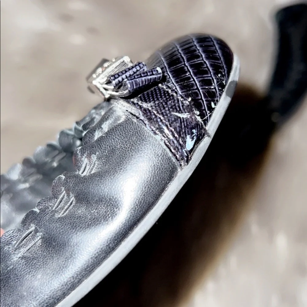 TORY BURCH Croc Cap Toe Flat